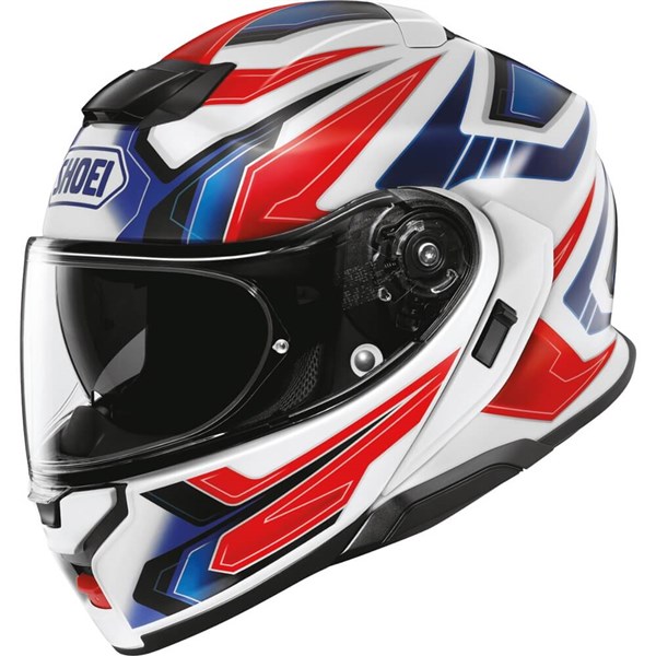 Shoei Neotec 3 Anthem Modular Helmet, White/Blue/Red - Picture 7 of 9