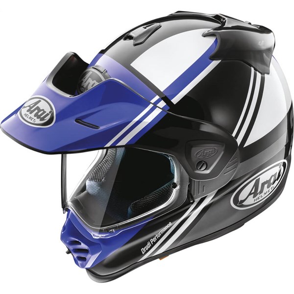 Arai XD-5 Cosmic Dual Sport Motorcycle Helmet | Black/Blue/White | DOT ...