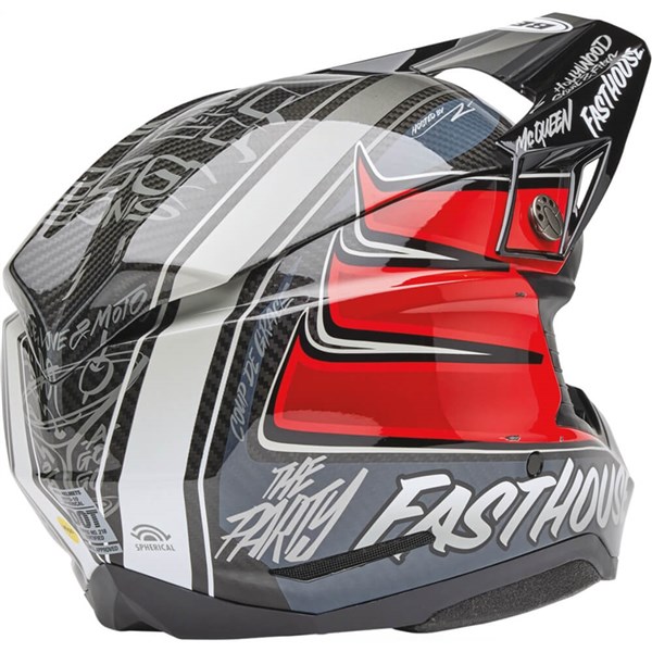 bell dixie helmet Bell Moto10 Spherical Fasthouse Day In The Dirt 25 Helmet | Grey/Red/Blk |  SNELL