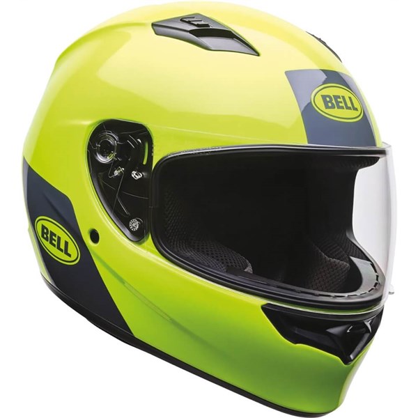 Qualifier Clip Full Face Helmet | Flo Yellow/dark Grey | Dot
