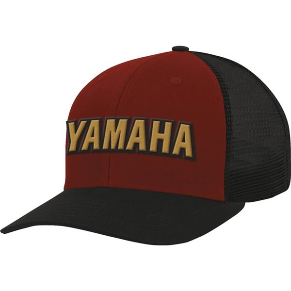 Yamaha Logo Curved Bill Snapback Trucker Hat