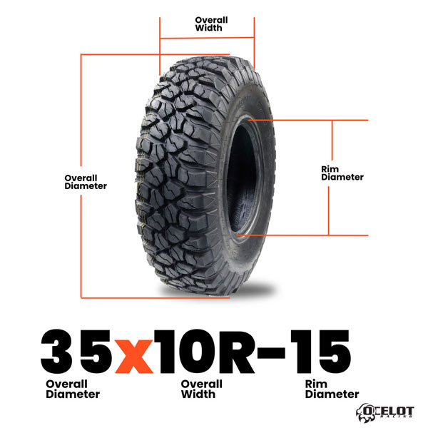 Ocelot - 35 x 10R - 15 - XC729 R/T ATV/UTV Tire - 35x10Rx15 | eBay