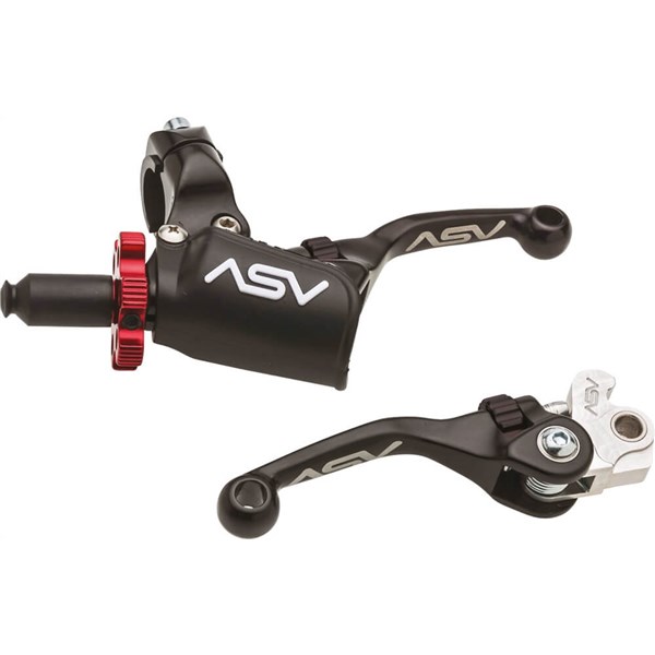 YAMAHA RAPTOR 700 07 - 24 F4 SHORTY ASV CLUTCH AND BRAKE LEVERS BLACK KIT