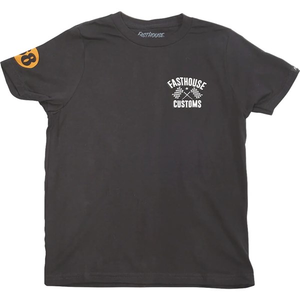 Fasthouse 68 Trick Youth Tee, Black/Gold