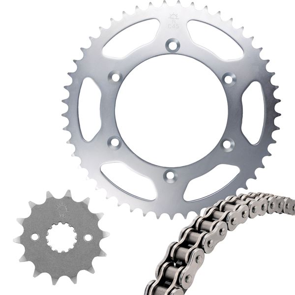 JT 15T FRONT/ 42T REAR SPROCKETS & BIKEMASTER 525x110 BMXR XRING CHAIN