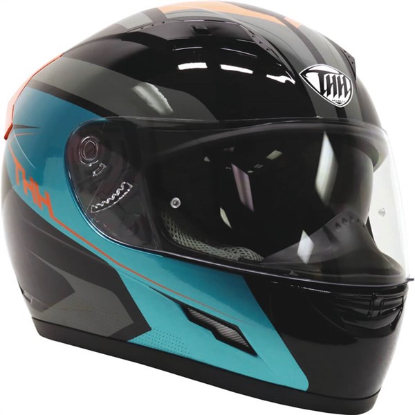T*r様 美品 CASCO 人形 limited edition THH TS-80 Vision Full Face Helmet | Black/Cyan/Orange | Sz S | | eBay