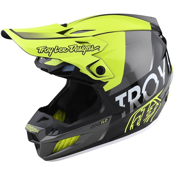 Troy Lee Designs SE5 Composite Qualifier Helmet Grey/Black/Flo