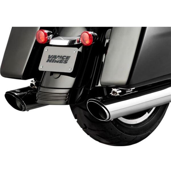 Vance & Hines - 16672 - Twin Slash Round Slip-Ons, Chrome | eBay