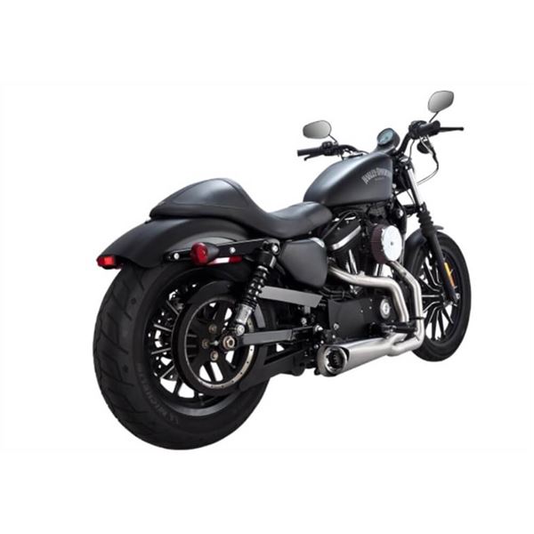 COMPETITION SERIES 2-INTO-1 フルエキゾースト：アングルカットチップ/クローム ◆ハーレー◆ STAINLESS 2-INTO-1 UPSWEEP