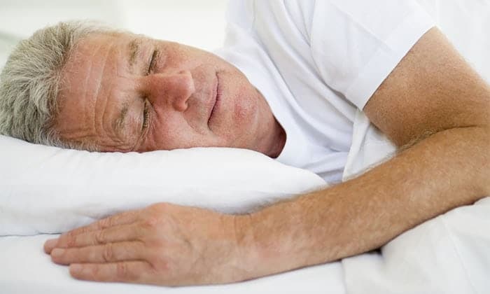 Man sleeping happily