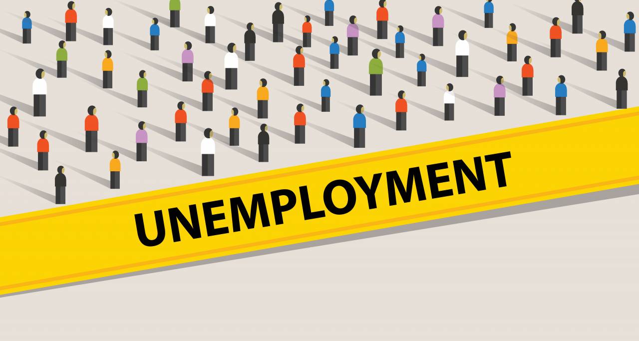 Unemployment for Family Child Care Providers illustration with providers and a yellow strip with "Unemployment".
