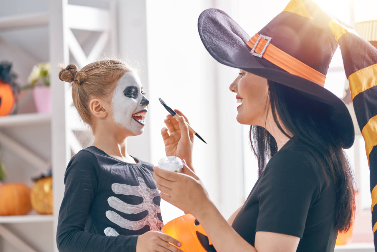 CocoKids Halloween prep Mom and daughter