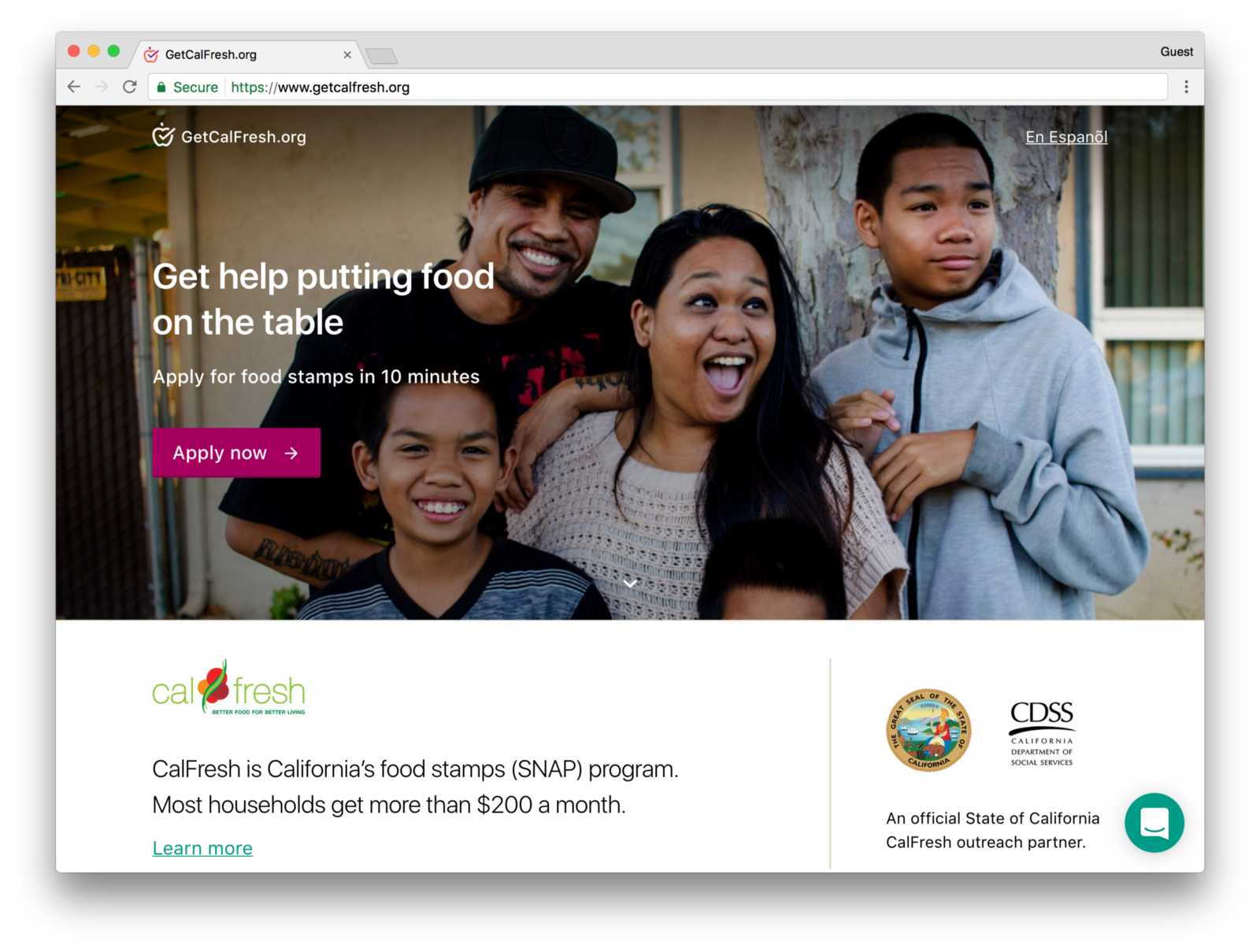 <p>GetCalFresh.org</p>