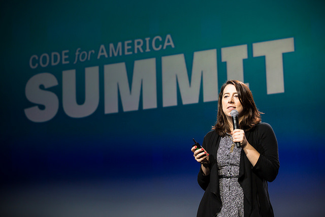 <p>Erie Meyer at 2015 Code for America Summit.</p>