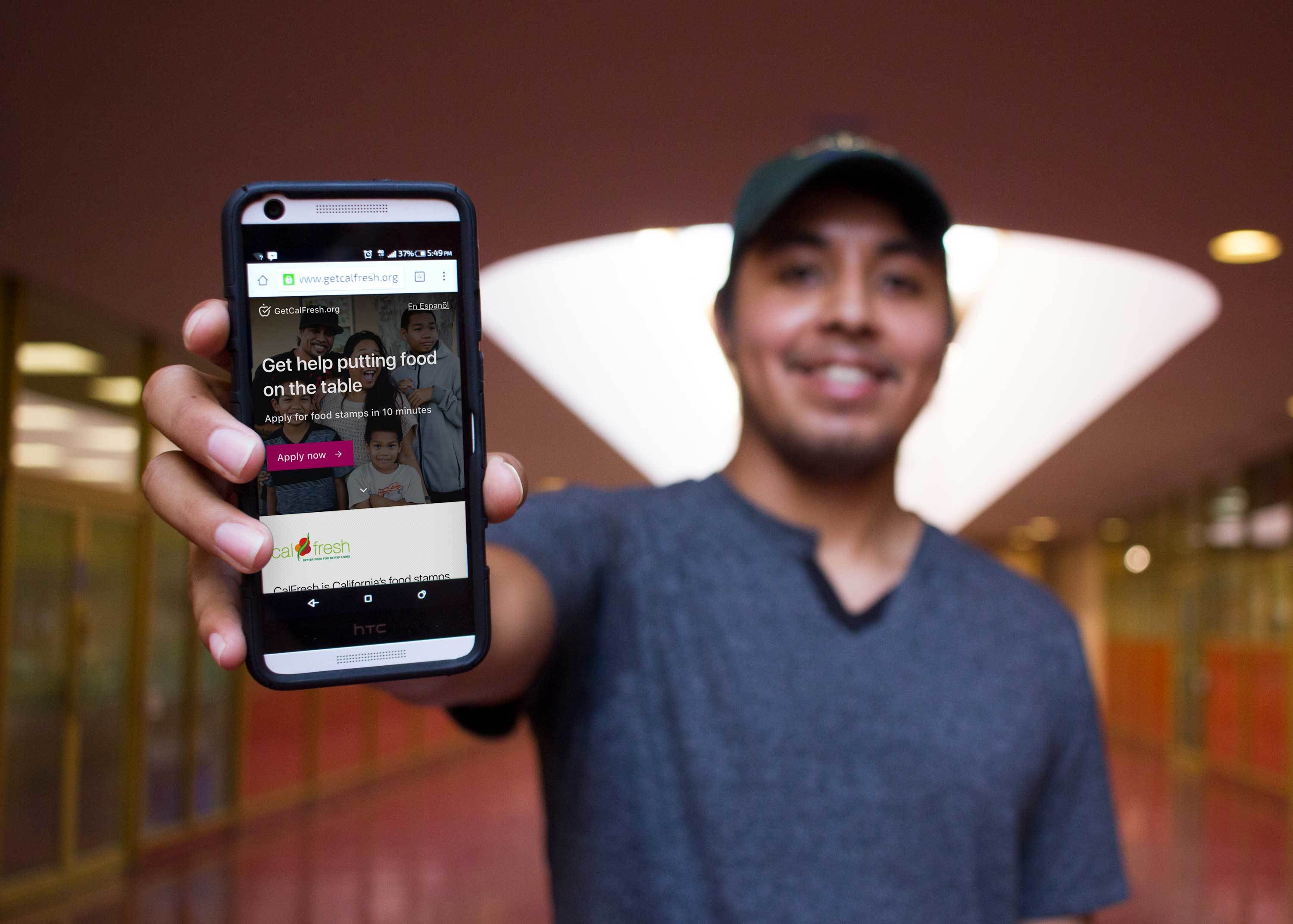 <p>GetCalFresh applicant, Dylan Acosta.</p>