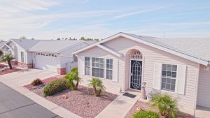 Exterior of a modern manufactured home