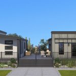 Exterior of a modern manufactured home for the next generation of home buyers