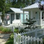 A row of single-section homes