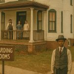 People is front of Boarding Rooms
