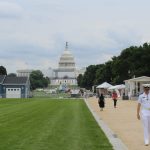Exterior of manufactured homes in front of the white house