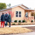 Exterior of a moden manufactured home