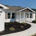 Exterior of a modern manufactured home