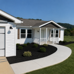 Exterior of a modern manufactured home