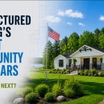 Exterior of a modern manufactured home