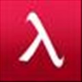 Red Lambda icon