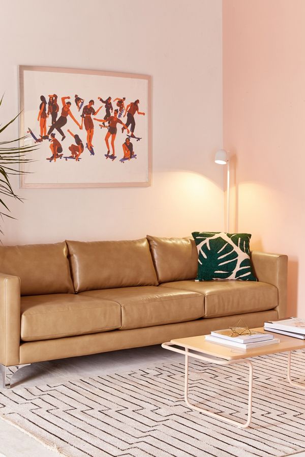 13 Luxe Looking Leather Couches Under 1 000 Hunker