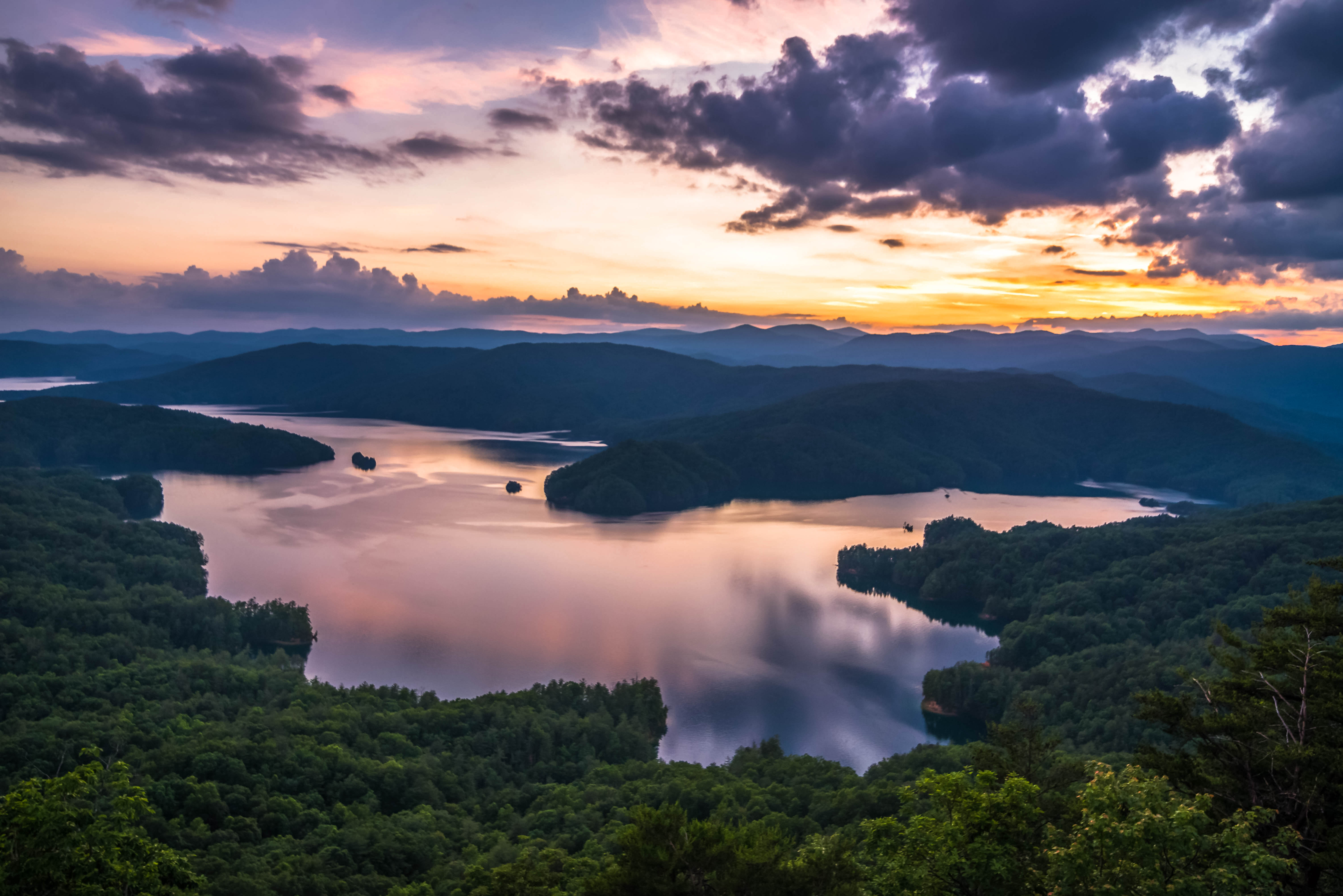 Waterfalls Lake Jocassee