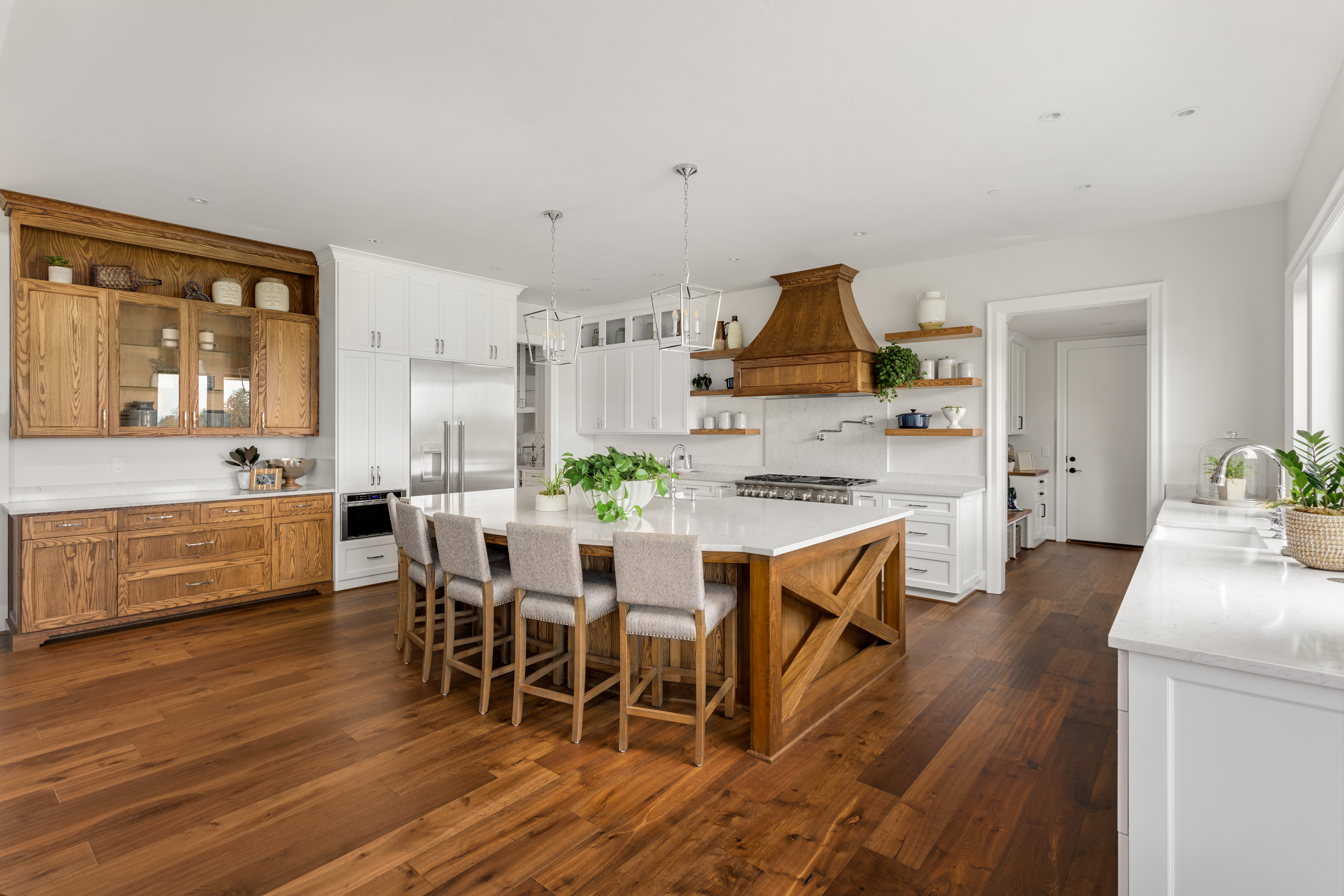 kitchen island with storage and seating for 6