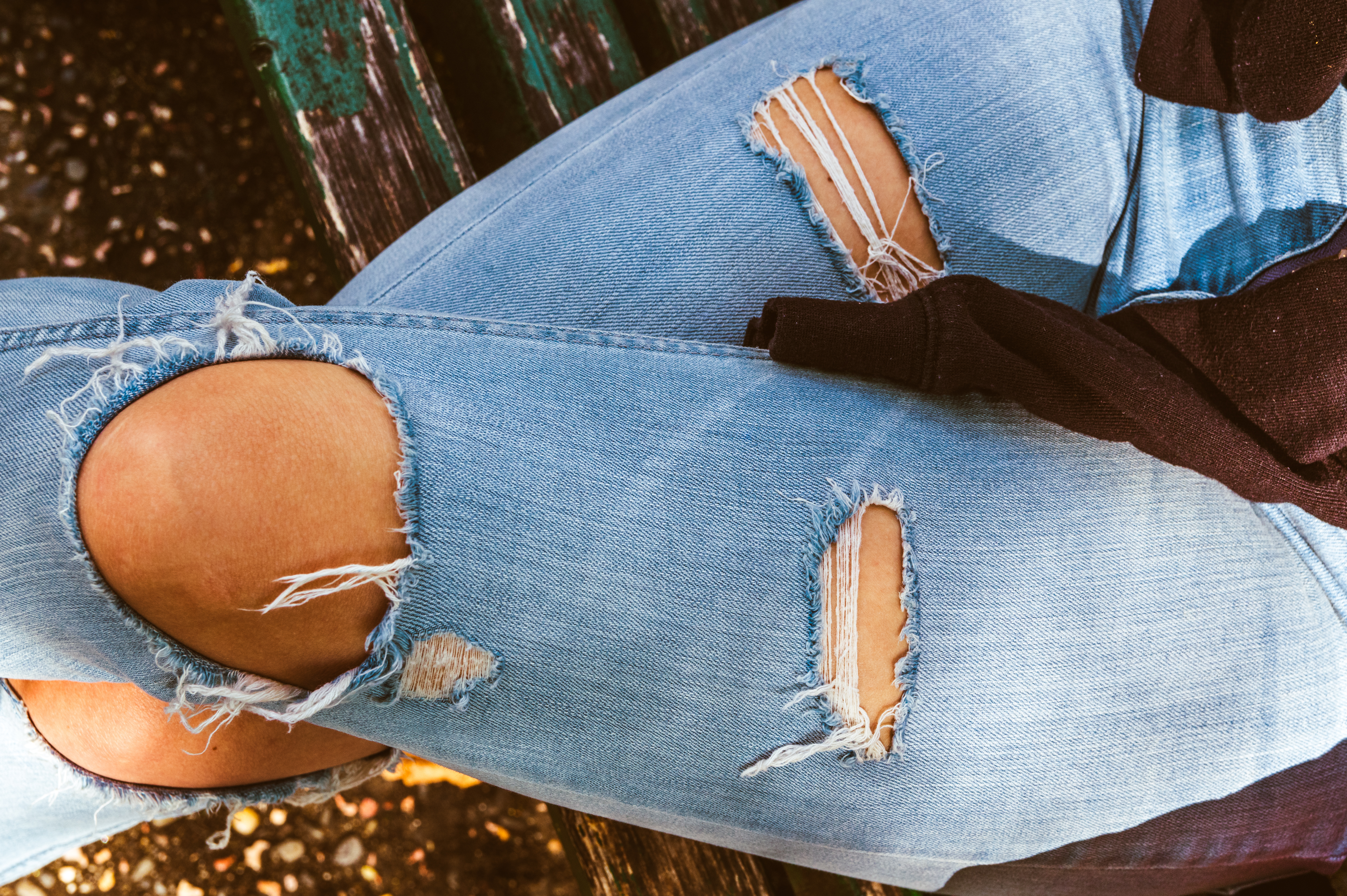 diy ripped jeggings