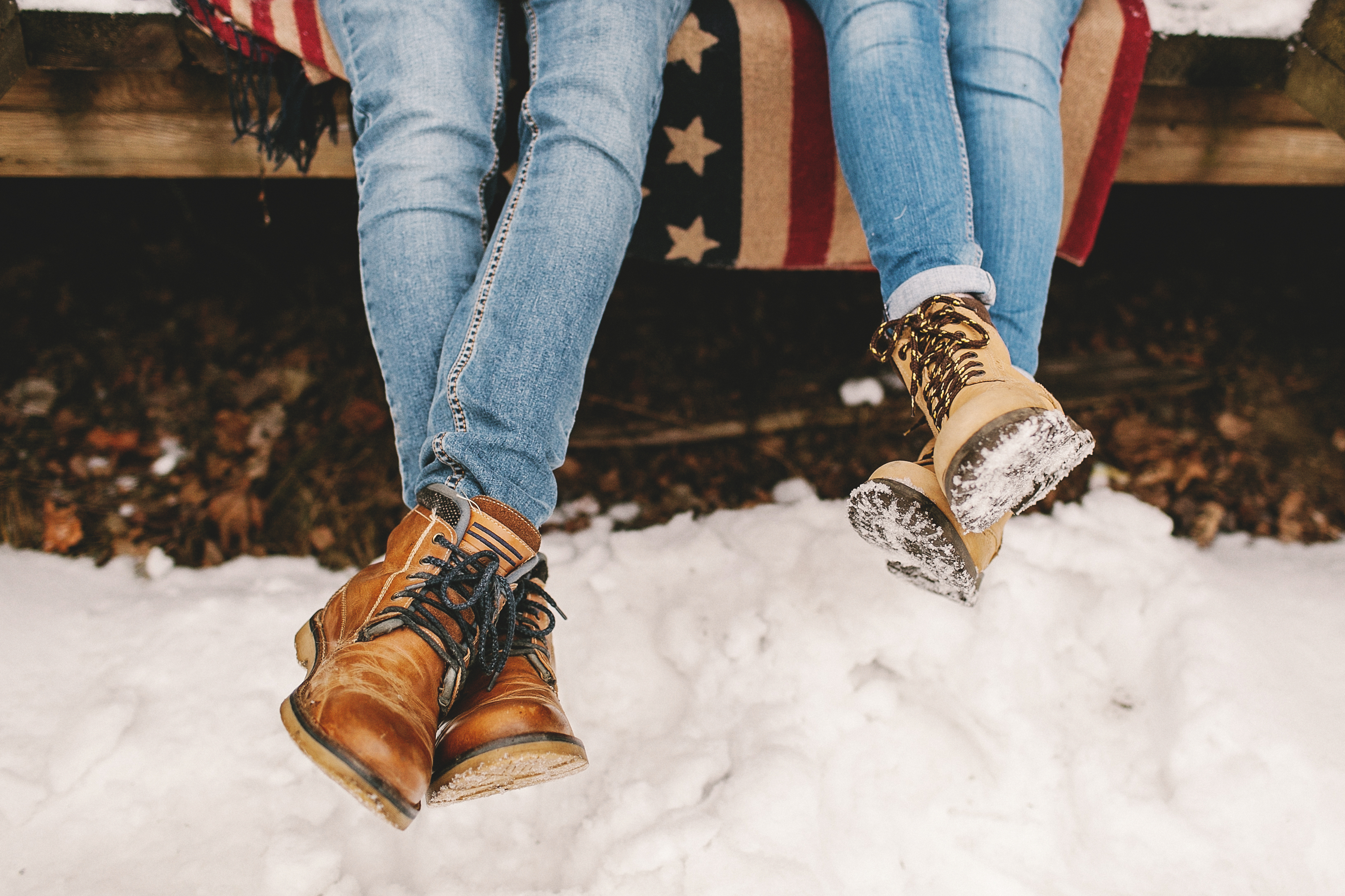 wearing jeans in snow