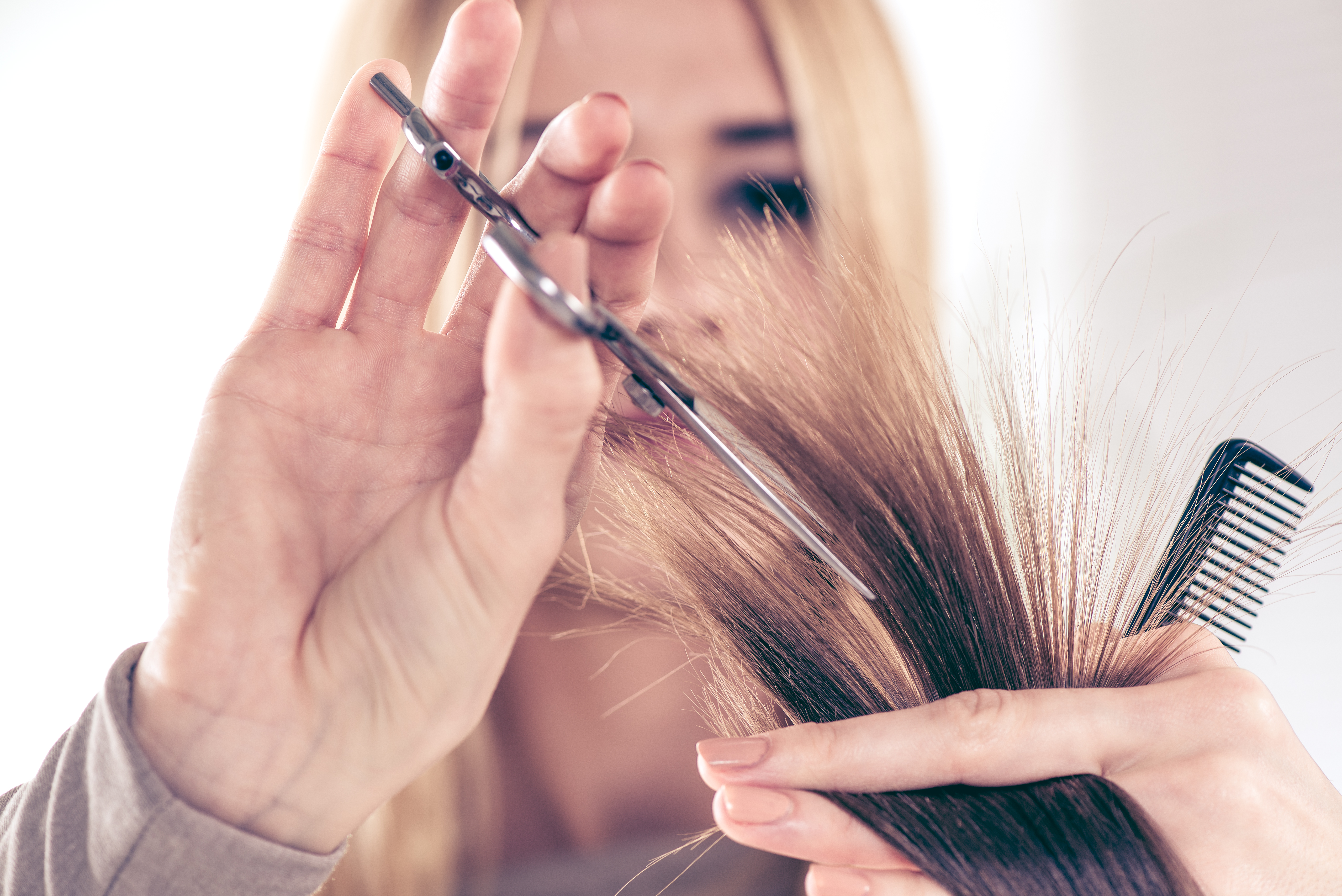 Hair Thinning With Scissors Technique