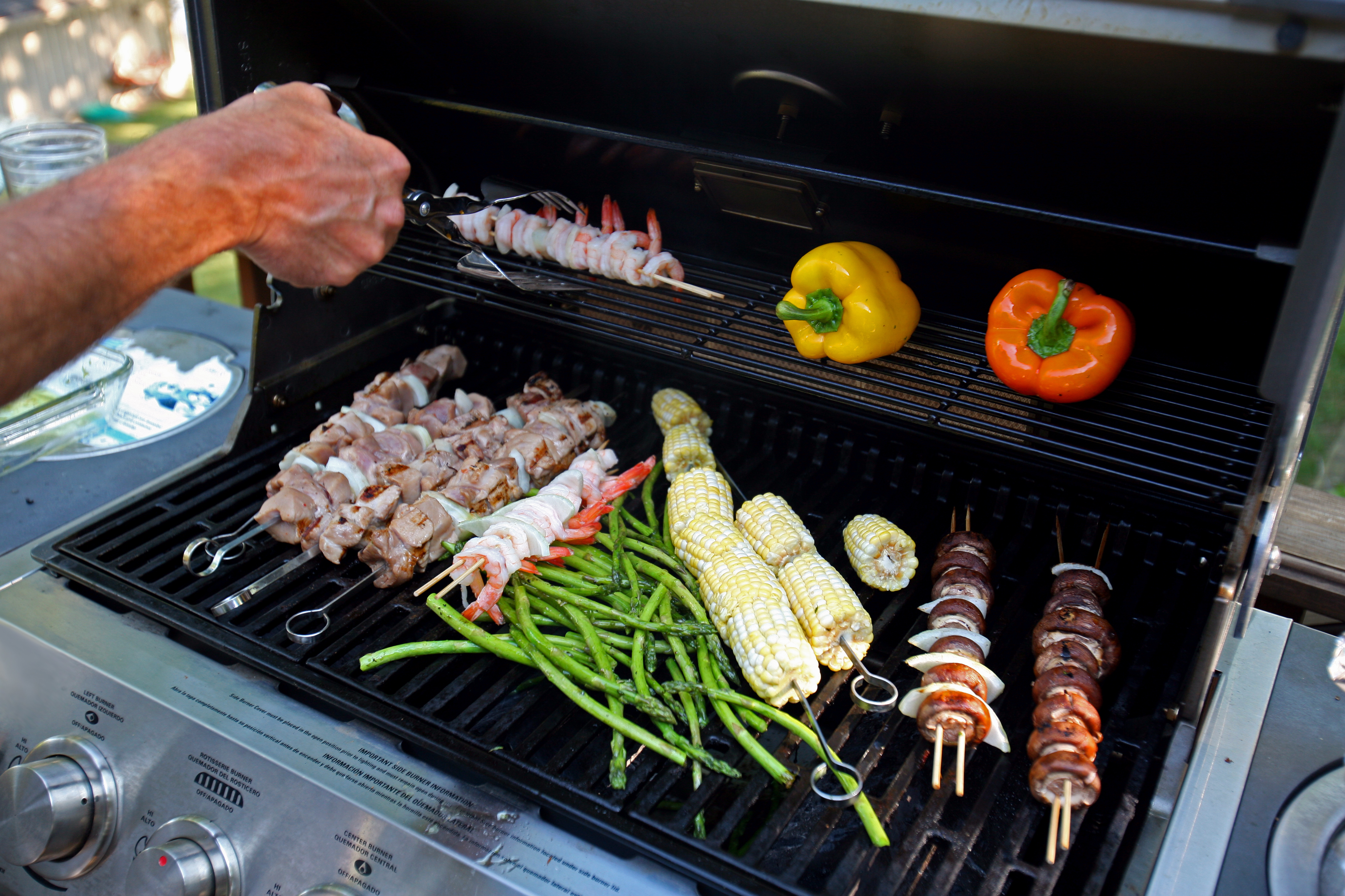 gas grill smoker combo