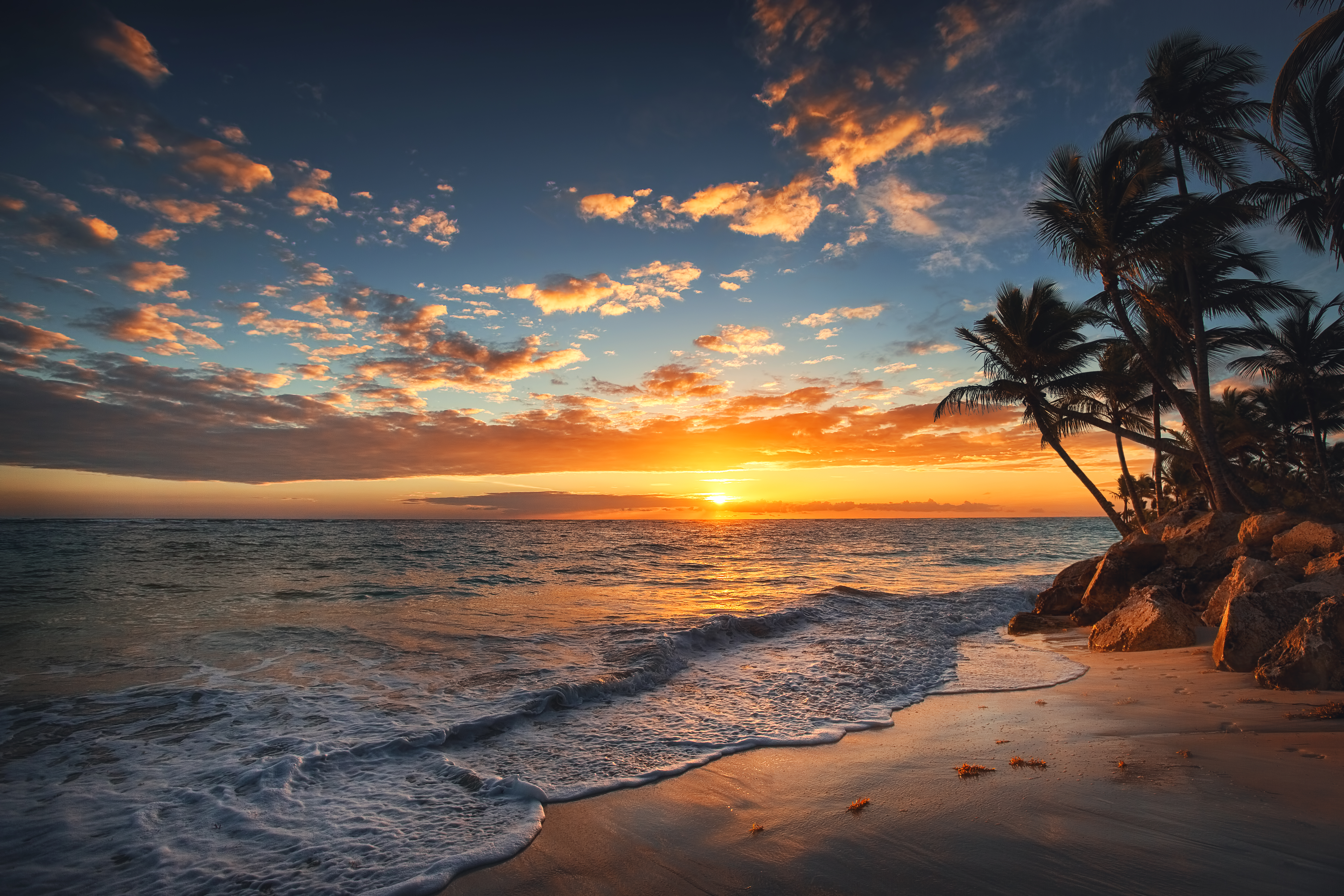 beaches at sunrise