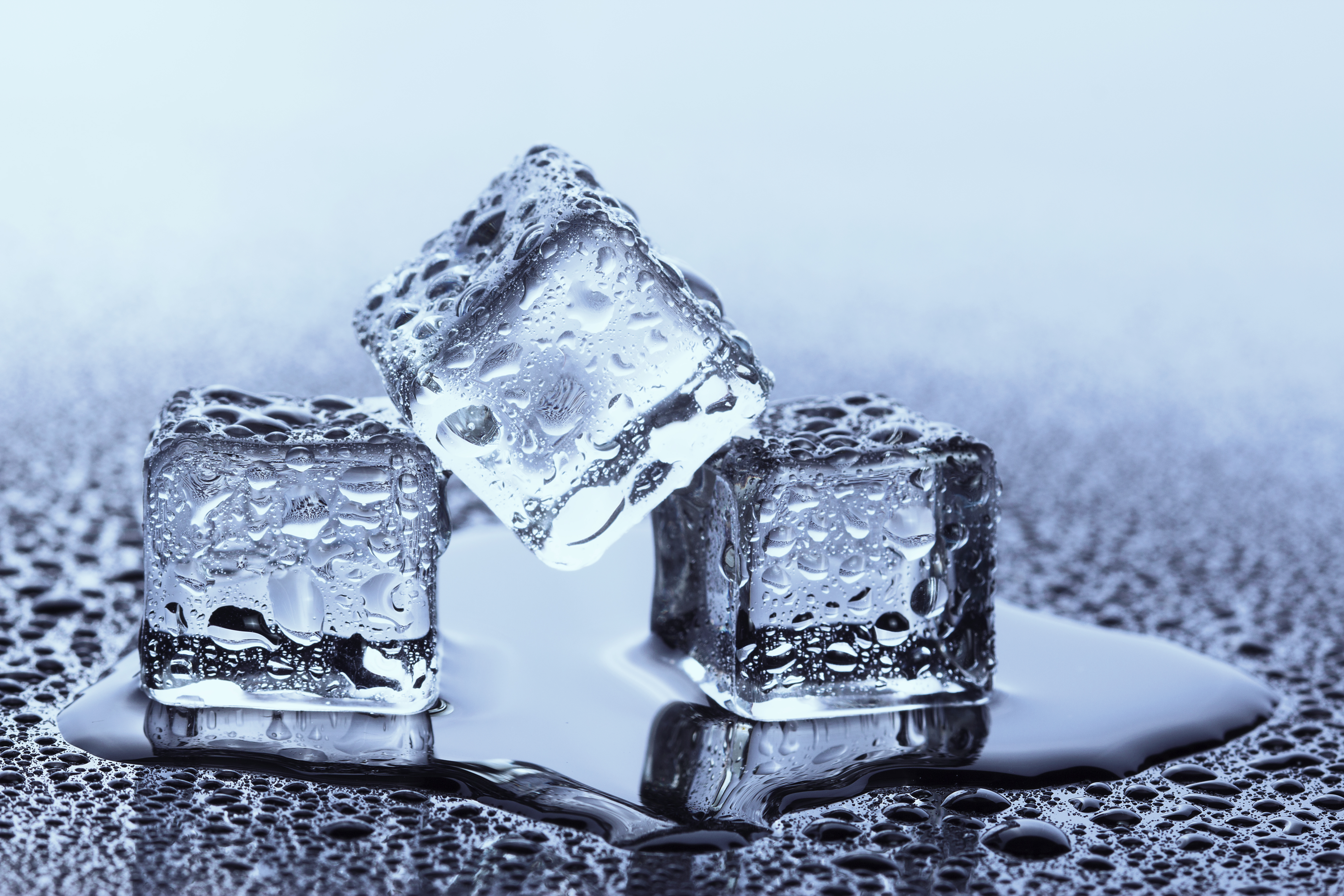 ice cube melting in water