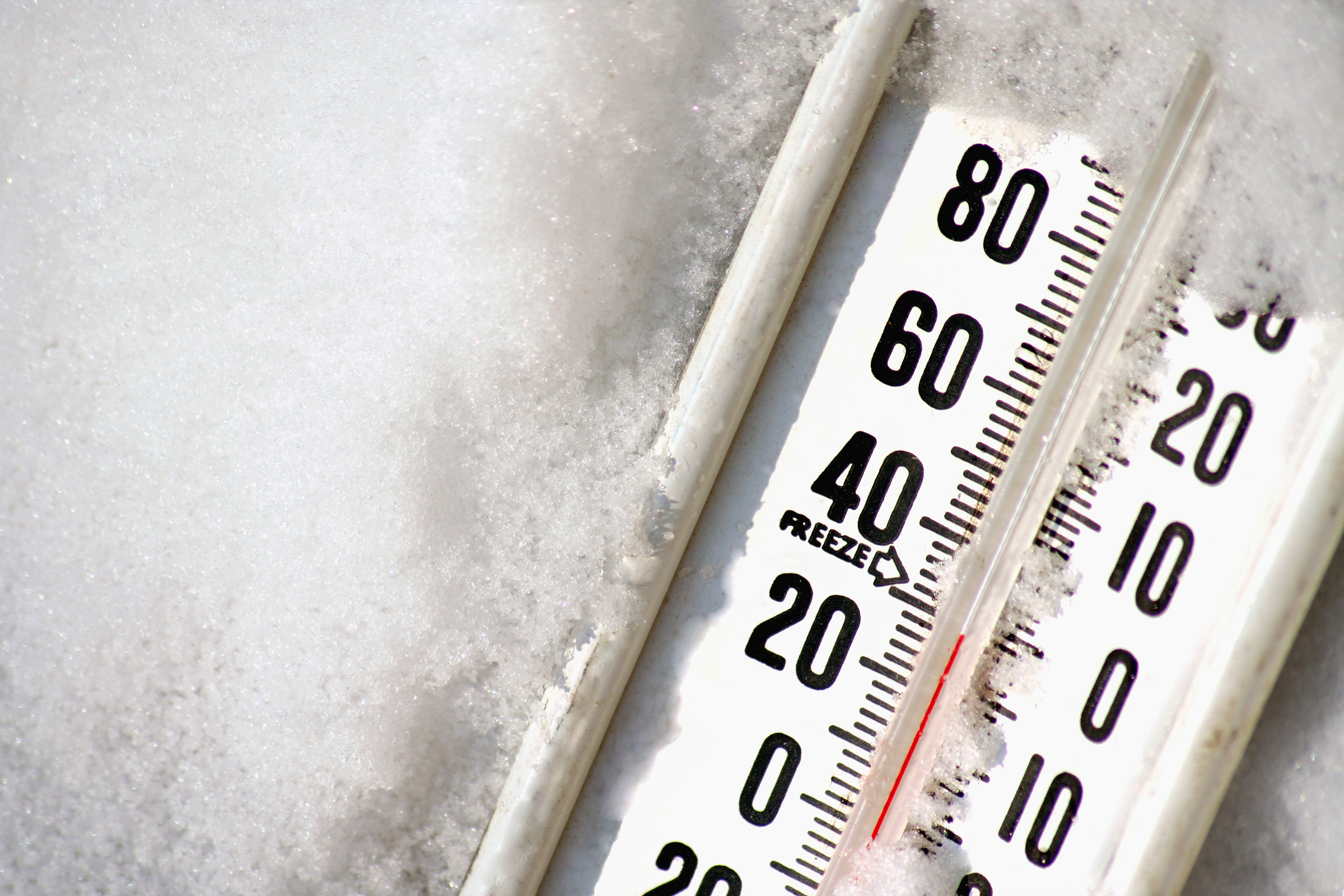 Celsius Scale Thermometer for Measuring Weather Temperature. Stock