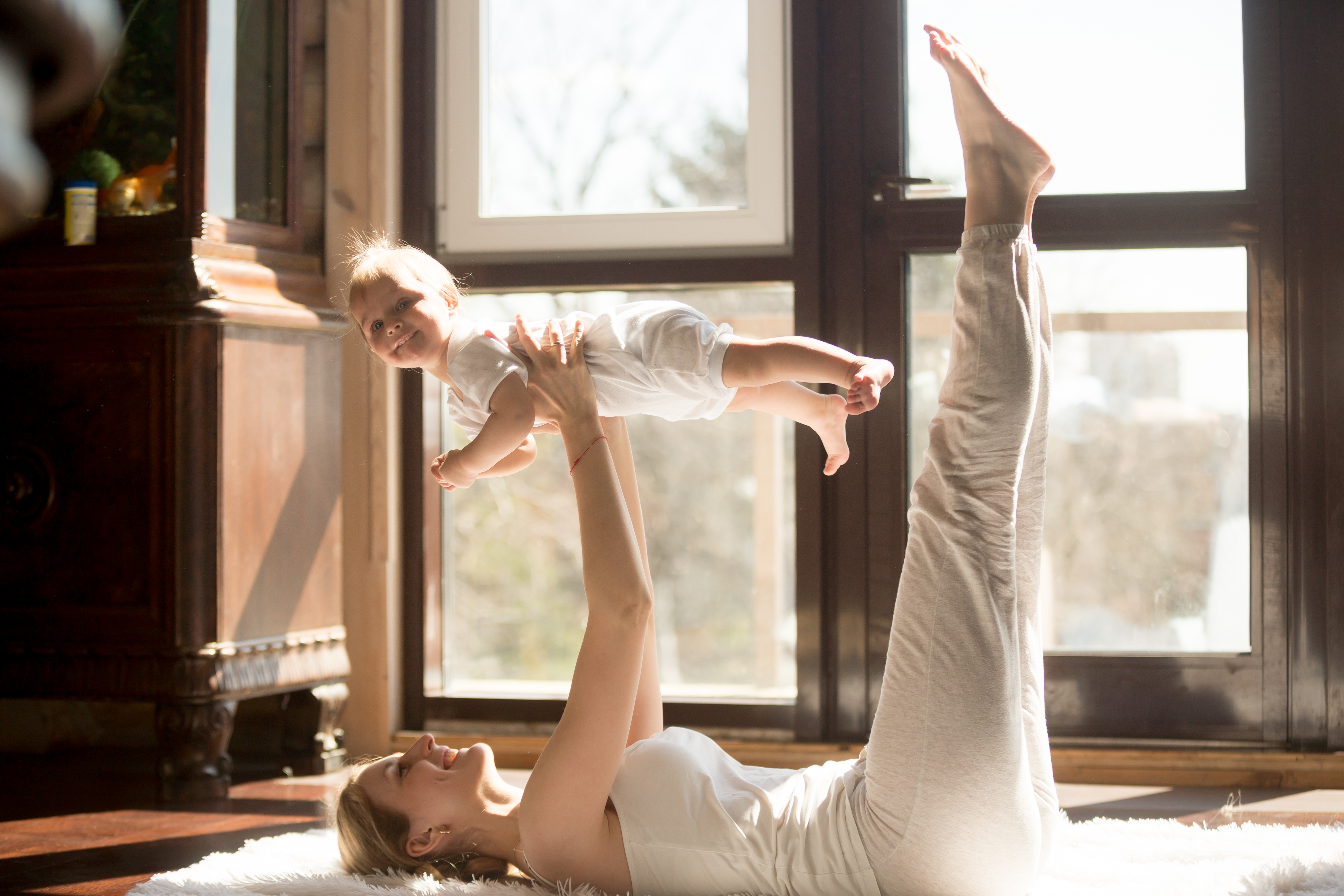 mom and baby yoga poses