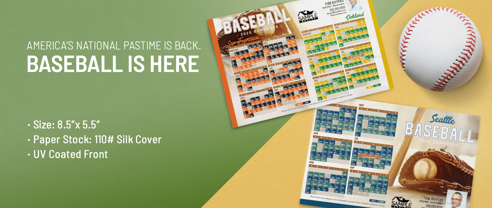 Baseball Schedule Postcards