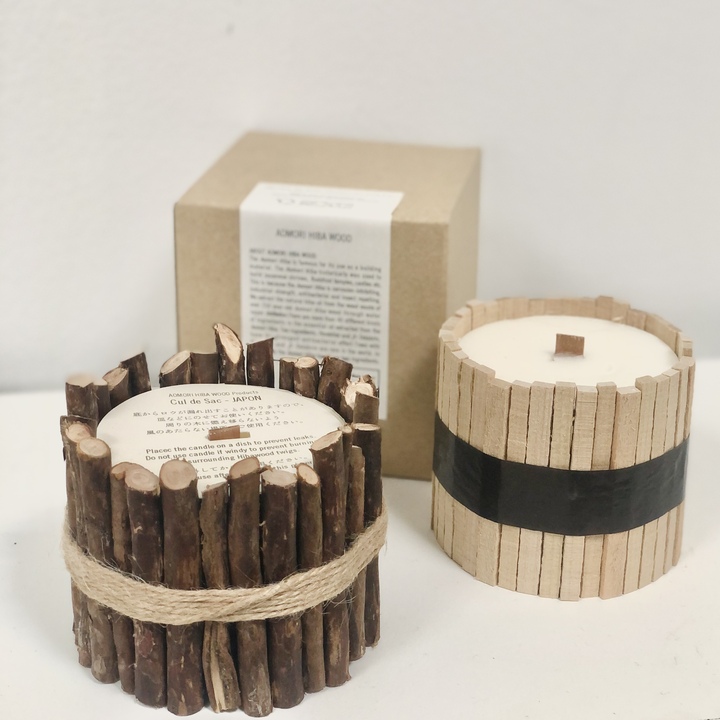 Cul De Sac Japan Hiba Wood Candle Crane Turtle