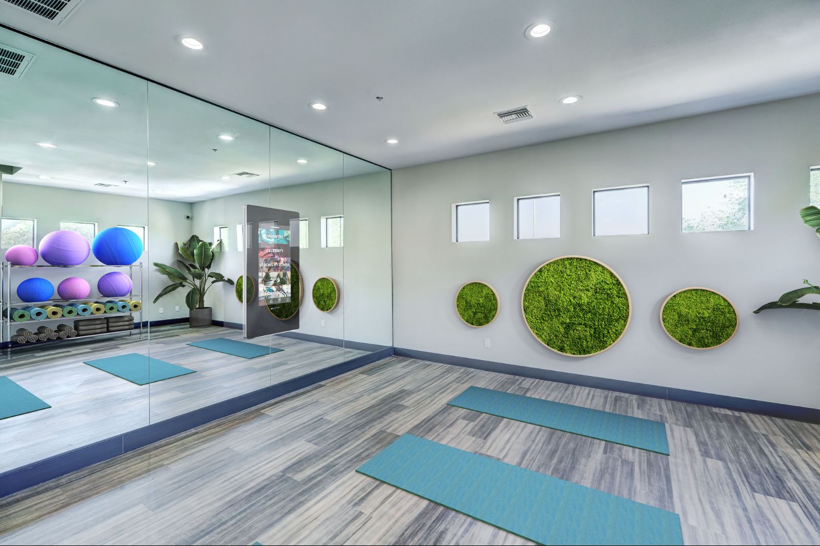 Staged example: fitness room at Spectra on 7th South.
