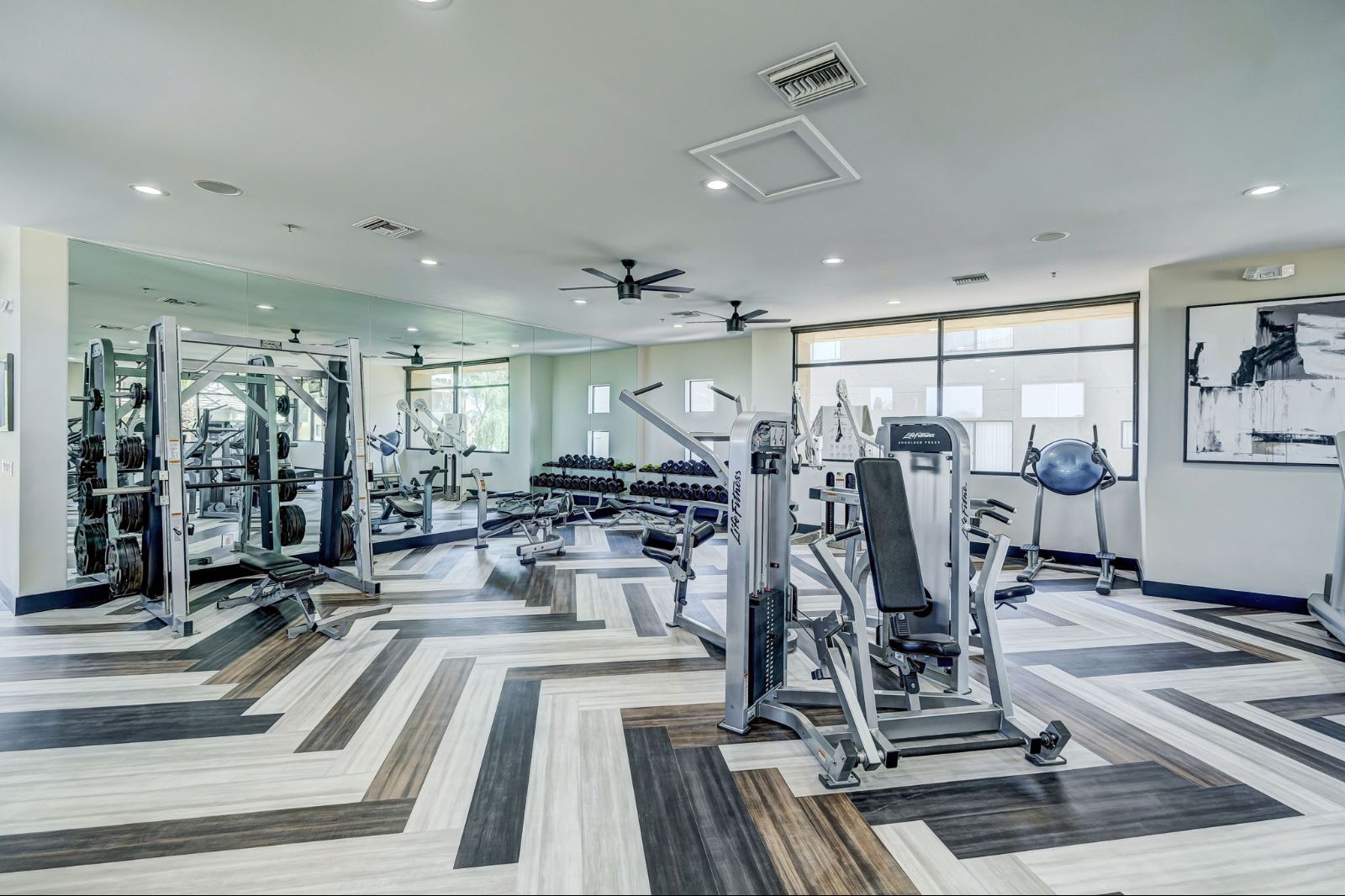 Fitness room at Spectra on 7th South.