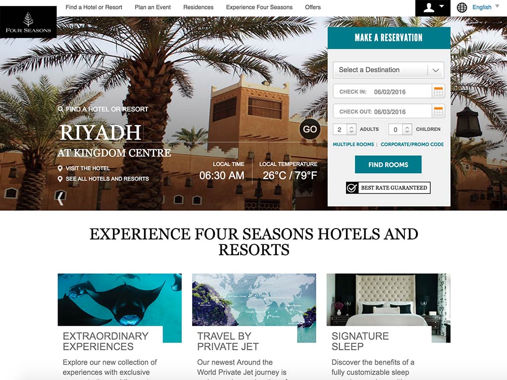 The web site of Four Seasons™