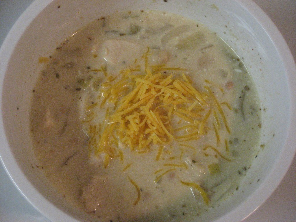 A Bowl of White Chicken Chili