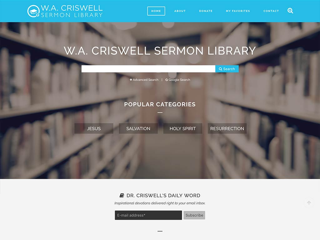 W. A. Criswell Sermon Library