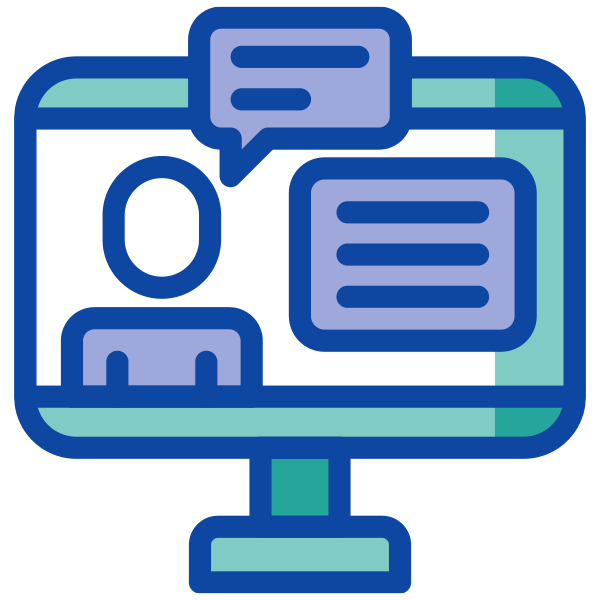 Distance Learning and Remote Learning Icon
