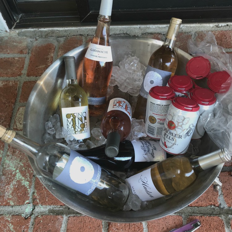 Bucket of cold wine