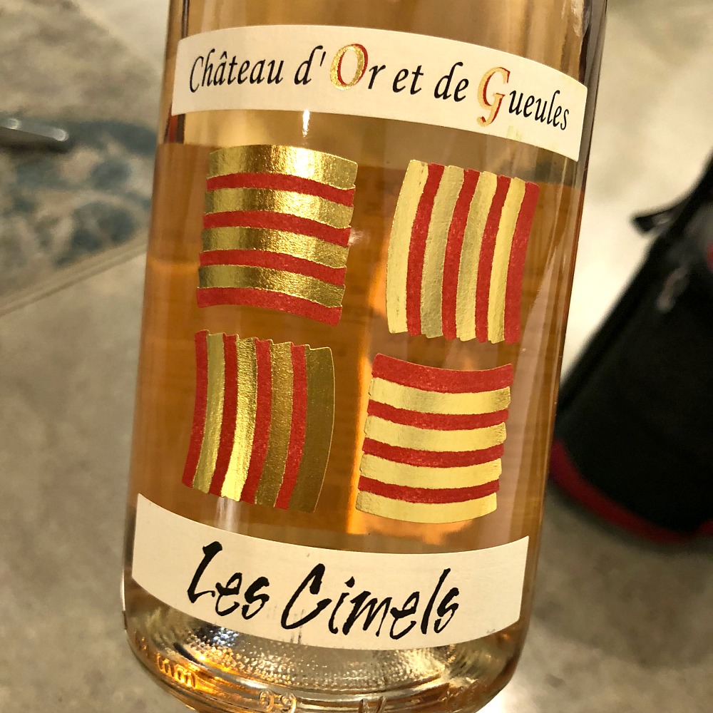 d'or et gueules Rose Les Cimels